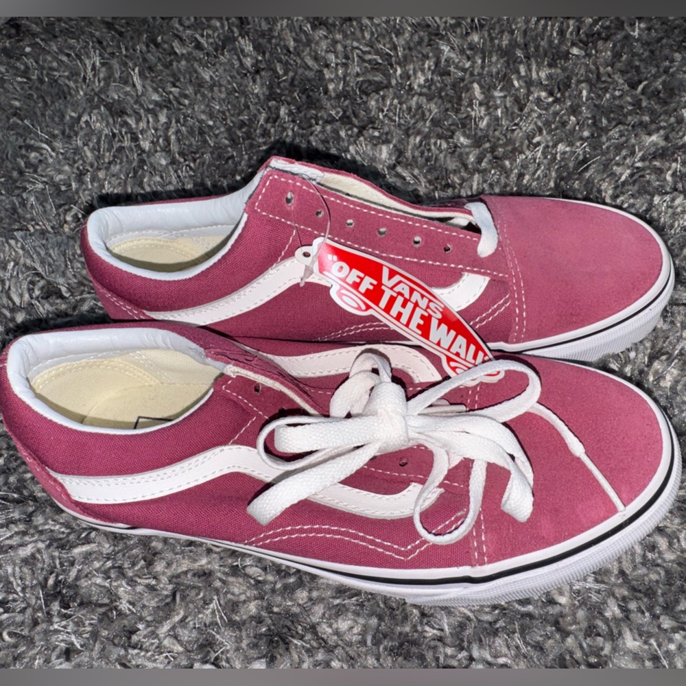 Vans Pink and White Athletic Shoes